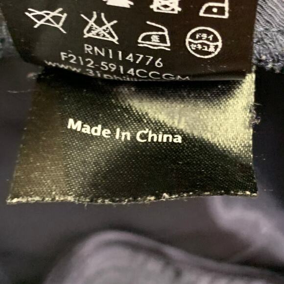 3.1 PHILLIP LIM Size 32 Navy Taupe Twill Viscose Blend Contrast Trim Dress Pants - Picture 9 of 10